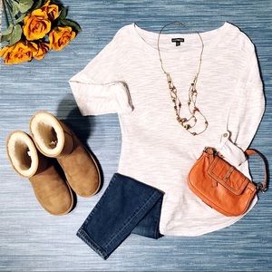 EXPRESS | Semi-Sheer Beige Sweater - Size S